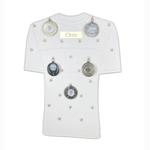 Jersey Medal Holder White with 25 medal hooks